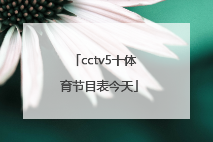 cctv5十体育节目表今天「cctv5体育节目表」